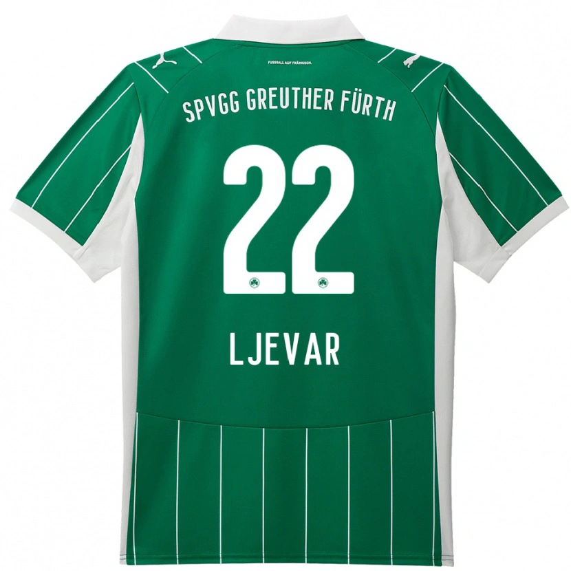Danxen Niño Camiseta Nico Ljevar #22 Verde Blanco 2ª Equipación 2025/26 La Camisa México