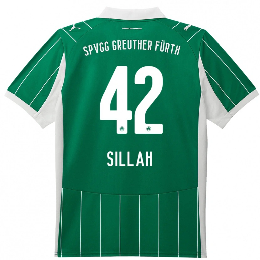 Danxen Niño Camiseta Omar Sillah #42 Verde Blanco 2ª Equipación 2025/26 La Camisa México