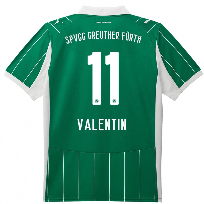 Danxen Niño Camiseta Jonas Valentin #11 Verde Blanco 2ª Equipación 2025/26 La Camisa México