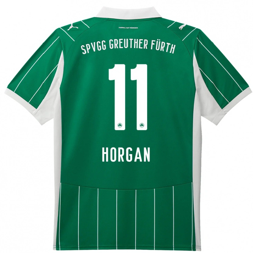 Danxen Niño Camiseta Finn Horgan #11 Verde Blanco 2ª Equipación 2025/26 La Camisa México