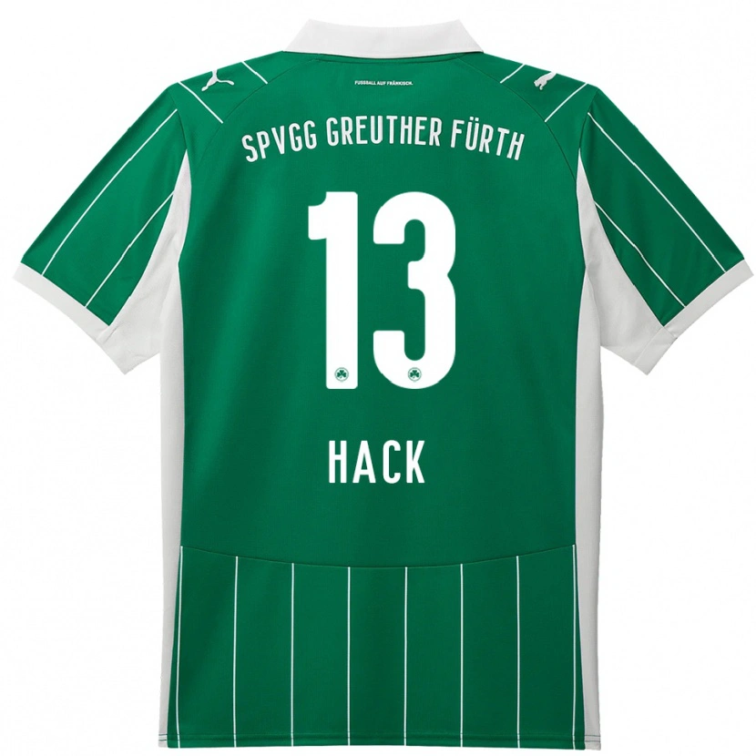 Danxen Niño Camiseta Philipp Hack #13 Verde Blanco 2ª Equipación 2025/26 La Camisa México
