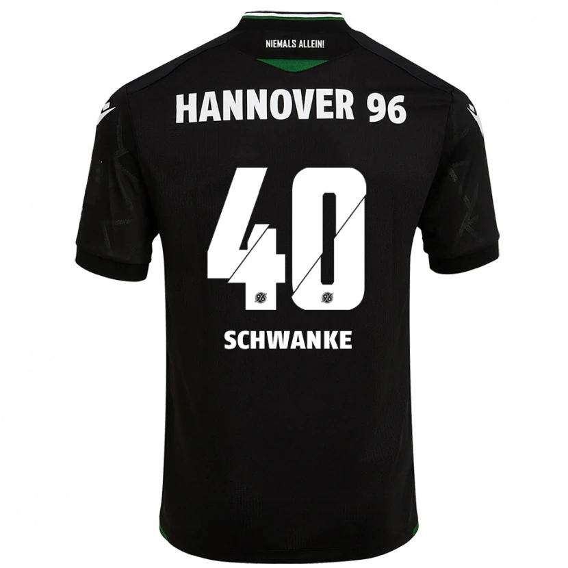 Danxen Niño Camiseta Jonas Schwanke #40 Negro Verde 2ª Equipación 2025/26 La Camisa México