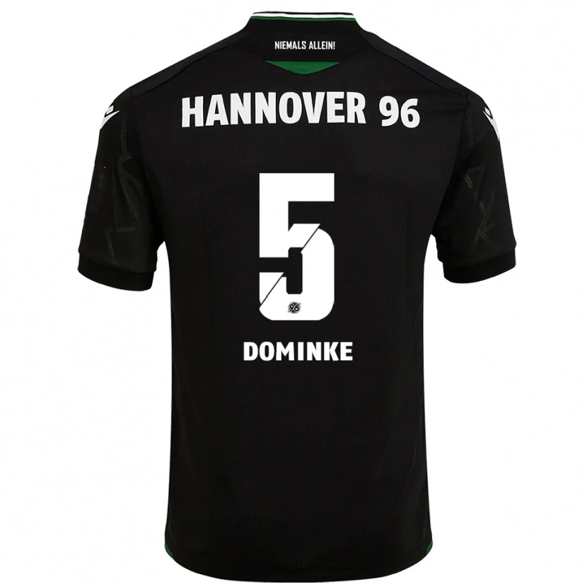 Danxen Niño Camiseta Lukas Dominke #5 Negro Verde 2ª Equipación 2025/26 La Camisa México