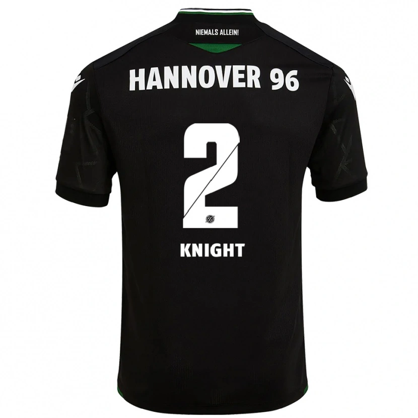 Danxen Niño Camiseta Josh Knight #2 Negro Verde 2ª Equipación 2025/26 La Camisa México