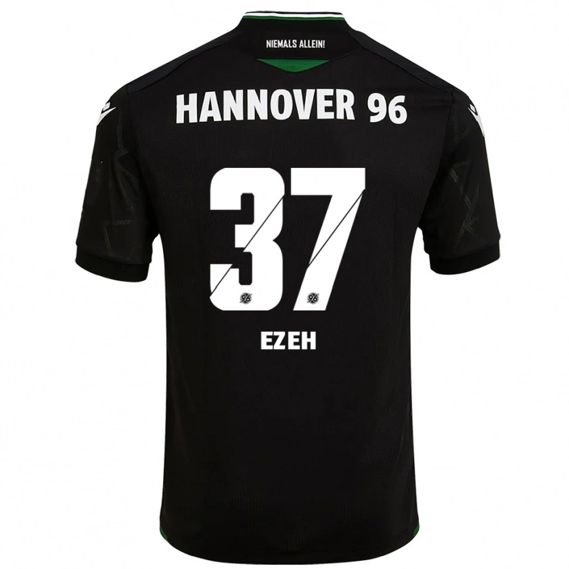 Danxen Niño Camiseta Brooklyn Ezeh #37 Negro Verde 2ª Equipación 2025/26 La Camisa México