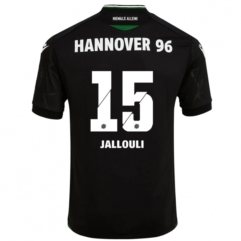 Danxen Niño Camiseta Marouan Jallouli #15 Negro Verde 2ª Equipación 2025/26 La Camisa México