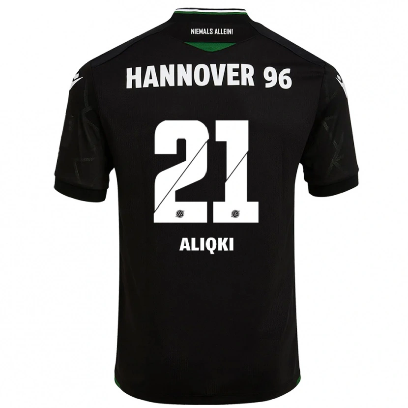 Danxen Niño Camiseta Florent Aliqki #21 Negro Verde 2ª Equipación 2025/26 La Camisa México