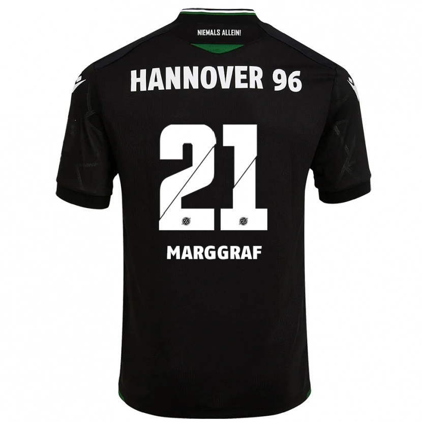 Danxen Niño Camiseta Luis Marggraf #21 Negro Verde 2ª Equipación 2025/26 La Camisa México