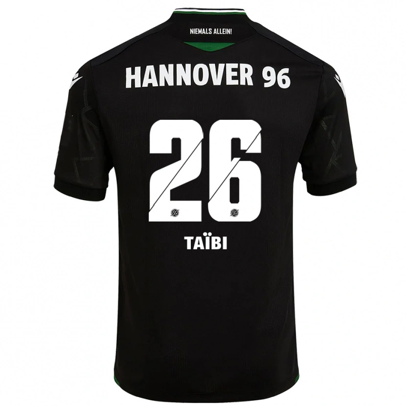 Danxen Niño Camiseta Waniss Taïbi #26 Negro Verde 2ª Equipación 2025/26 La Camisa México