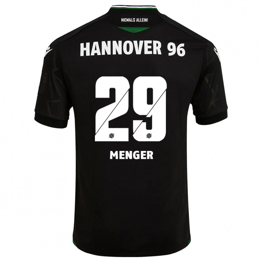 Danxen Niño Camiseta Jana Menger #29 Negro Verde 2ª Equipación 2025/26 La Camisa México