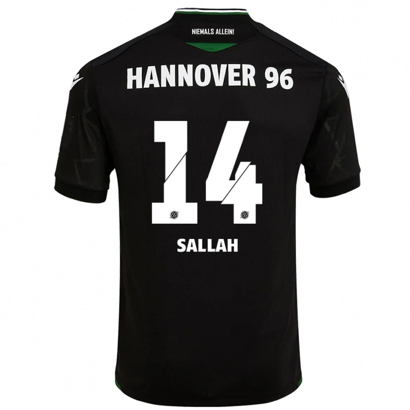 Danxen Niño Camiseta Ebrima Sallah #14 Negro Verde 2ª Equipación 2025/26 La Camisa México