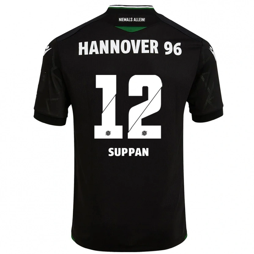 Danxen Niño Camiseta Jannik Suppan #12 Negro Verde 2ª Equipación 2025/26 La Camisa México