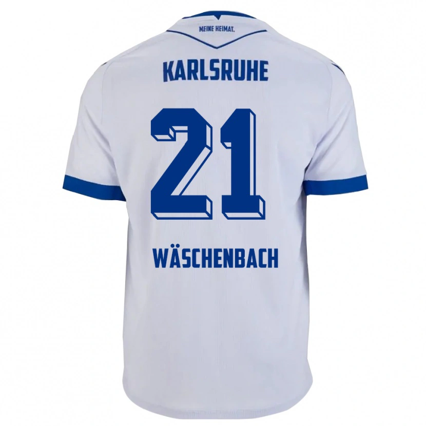 Danxen Niño Camiseta Meiko Wäschenbach #21 Blanco Azul 2ª Equipación 2025/26 La Camisa México