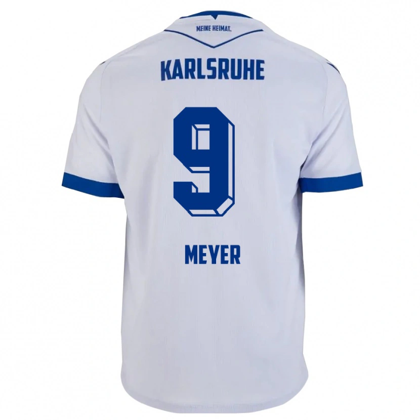 Danxen Niño Camiseta John Meyer #9 Blanco Azul 2ª Equipación 2025/26 La Camisa México