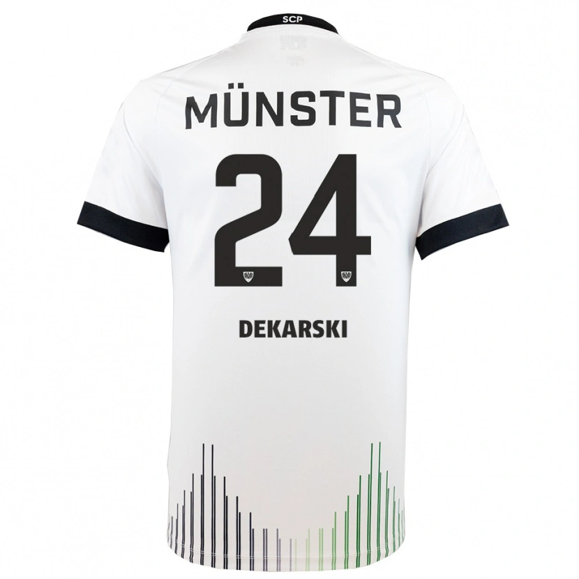 Danxen Niño Camiseta Lasse Dekarski #24 Blanco Negro 2ª Equipación 2025/26 La Camisa México