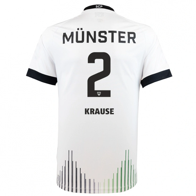 Danxen Niño Camiseta Moritz Krause #2 Blanco Negro 2ª Equipación 2025/26 La Camisa México