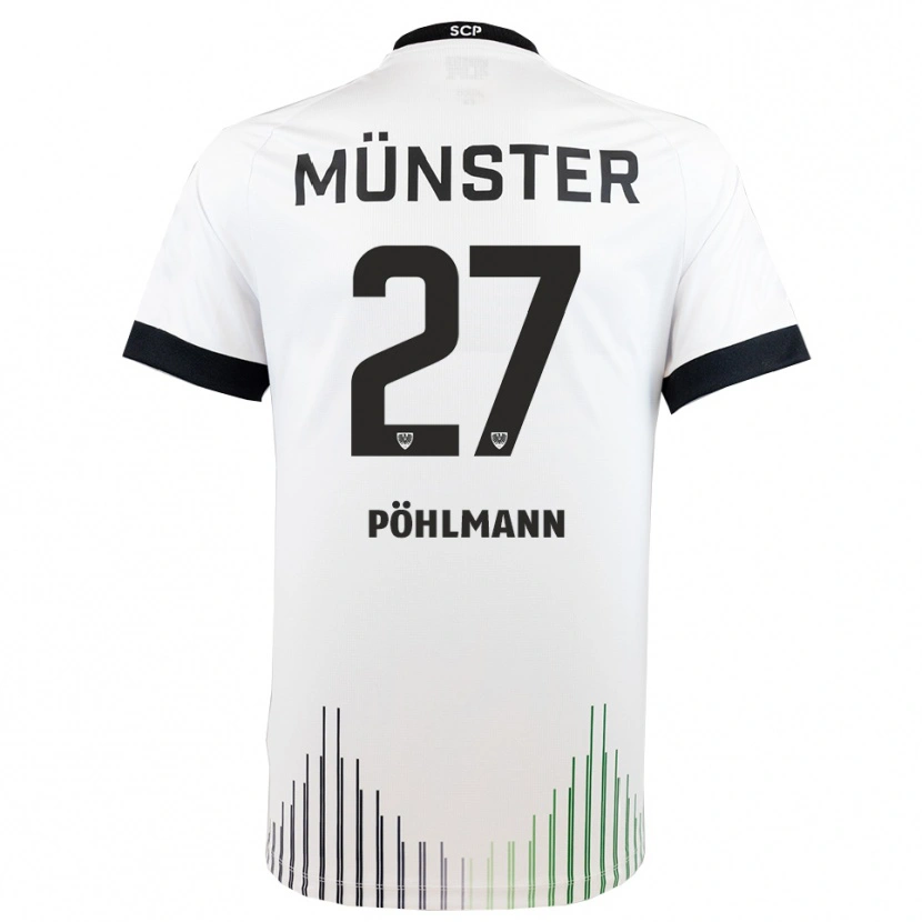 Danxen Niño Camiseta Phil Pöhlmann #27 Blanco Negro 2ª Equipación 2025/26 La Camisa México