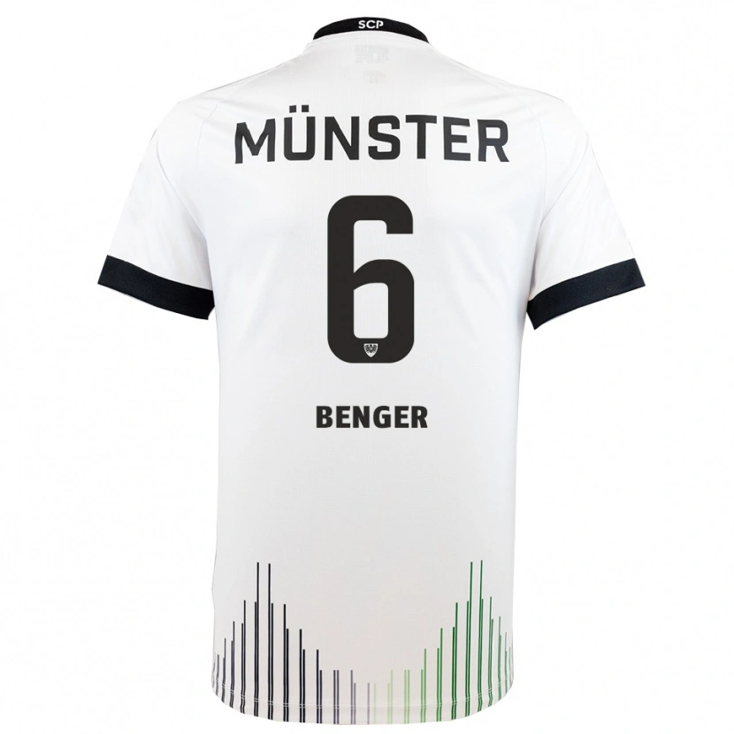 Danxen Niño Camiseta Marcel Benger #6 Blanco Negro 2ª Equipación 2025/26 La Camisa México