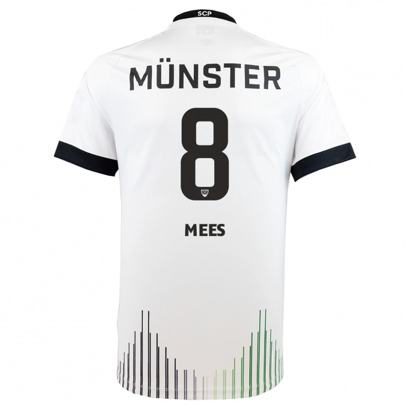Danxen Niño Camiseta Joshua Mees #8 Blanco Negro 2ª Equipación 2025/26 La Camisa México