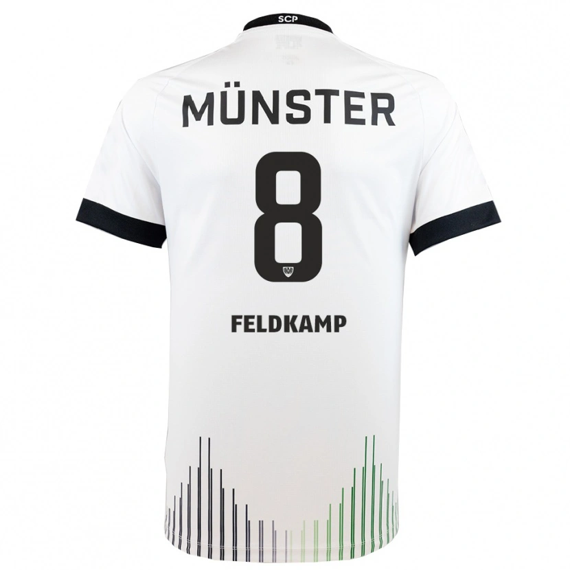Danxen Niño Camiseta Noah Feldkamp #8 Blanco Negro 2ª Equipación 2025/26 La Camisa México