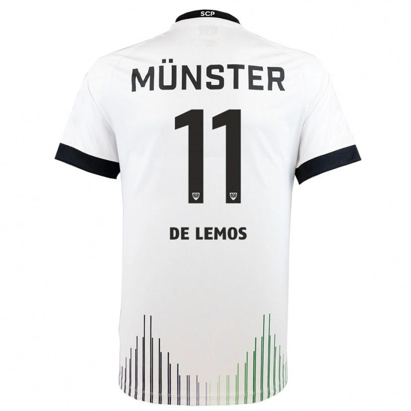 Danxen Niño Camiseta Emmanuel De Lemos #11 Blanco Negro 2ª Equipación 2025/26 La Camisa México