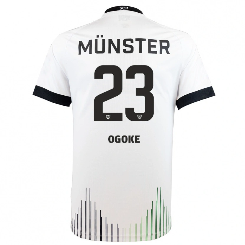 Danxen Niño Camiseta Desmond Ogoke #23 Blanco Negro 2ª Equipación 2025/26 La Camisa México