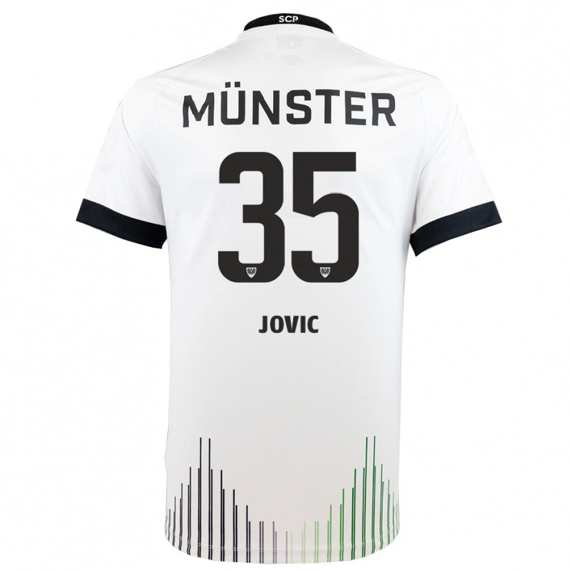 Danxen Niño Camiseta Jovan Jovic #35 Blanco Negro 2ª Equipación 2025/26 La Camisa México
