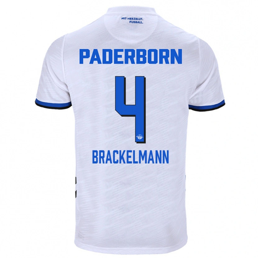 Danxen Niño Camiseta Calvin Brackelmann #4 Blanco Azul 2ª Equipación 2025/26 La Camisa México