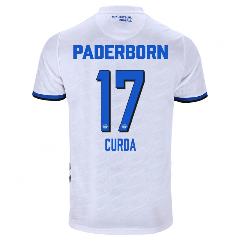 Danxen Niño Camiseta Laurin Curda #17 Blanco Azul 2ª Equipación 2025/26 La Camisa México