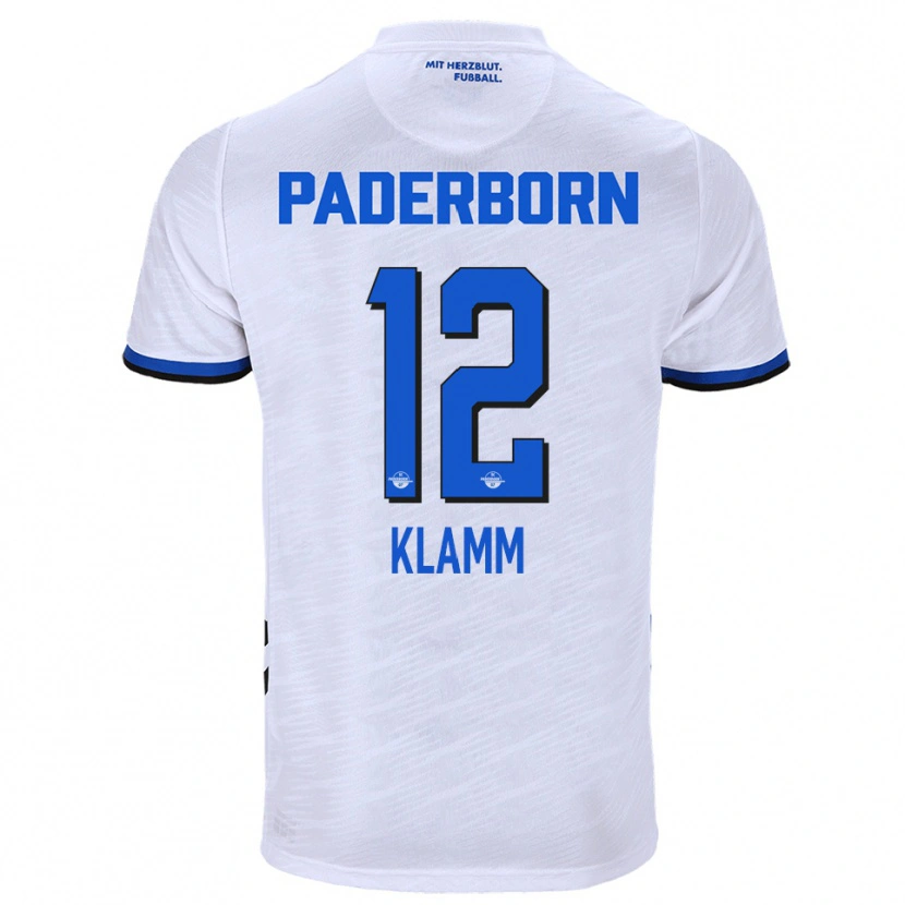 Danxen Niño Camiseta Felix Klamm #12 Blanco Azul 2ª Equipación 2025/26 La Camisa México