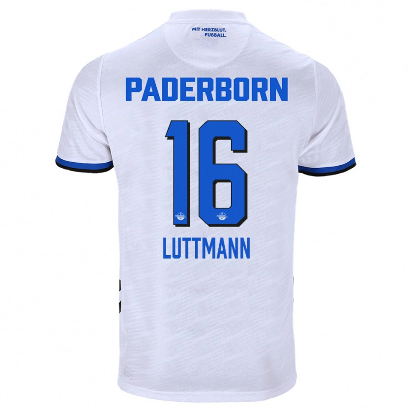 Danxen Niño Camiseta Magnus Luttmann #16 Blanco Azul 2ª Equipación 2025/26 La Camisa México
