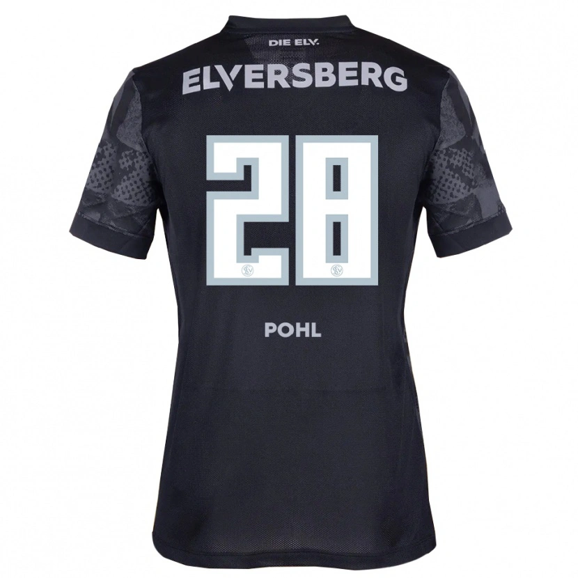 Danxen Niño Camiseta Jonas Pohl #28 Negro Gris 2ª Equipación 2025/26 La Camisa México
