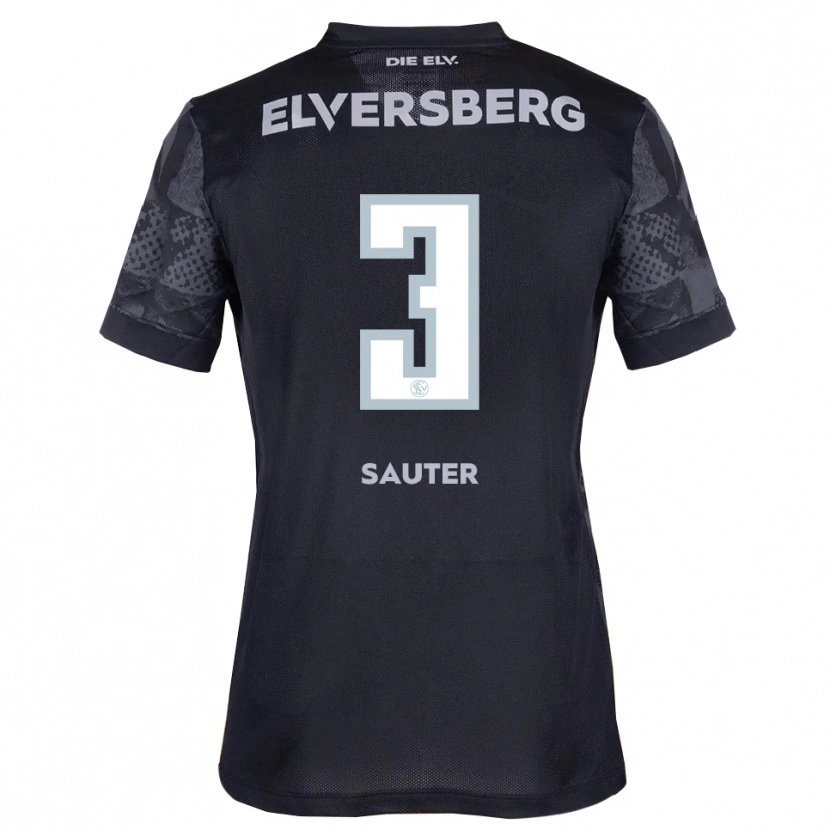 Danxen Niño Camiseta Luca Sauter #3 Negro Gris 2ª Equipación 2025/26 La Camisa México