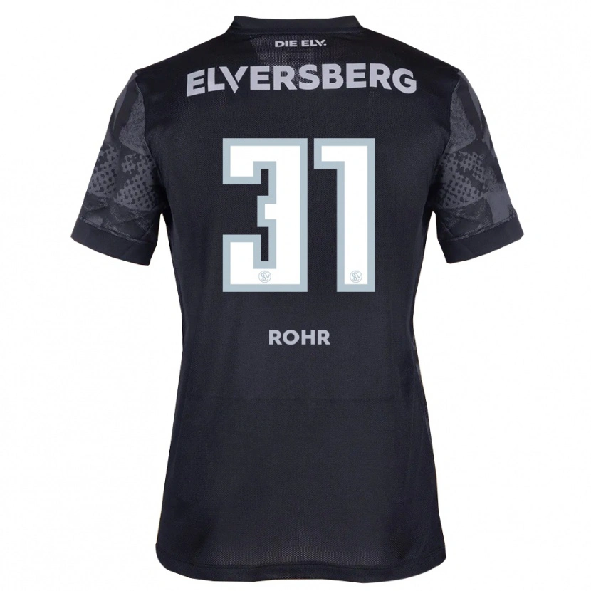 Danxen Niño Camiseta Maximilian Rohr #31 Negro Gris 2ª Equipación 2025/26 La Camisa México