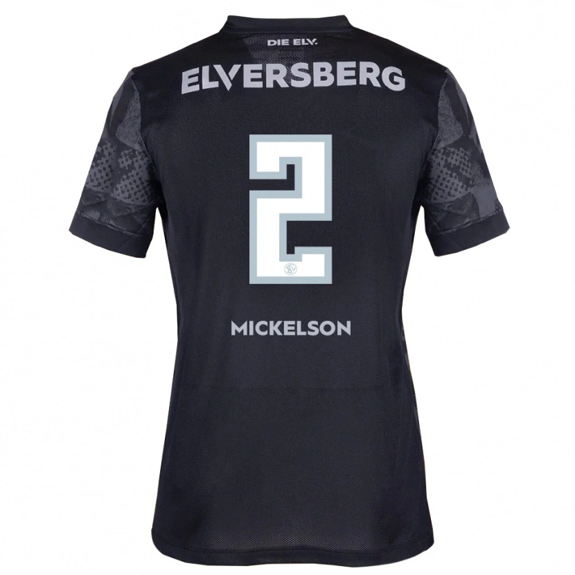 Danxen Niño Camiseta Nicholas Mickelson #2 Negro Gris 2ª Equipación 2025/26 La Camisa México