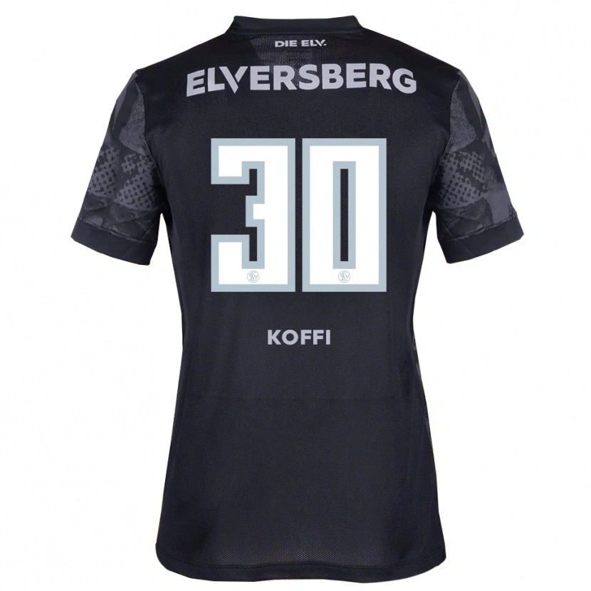 Danxen Niño Camiseta Kevin Koffi #30 Negro Gris 2ª Equipación 2025/26 La Camisa México