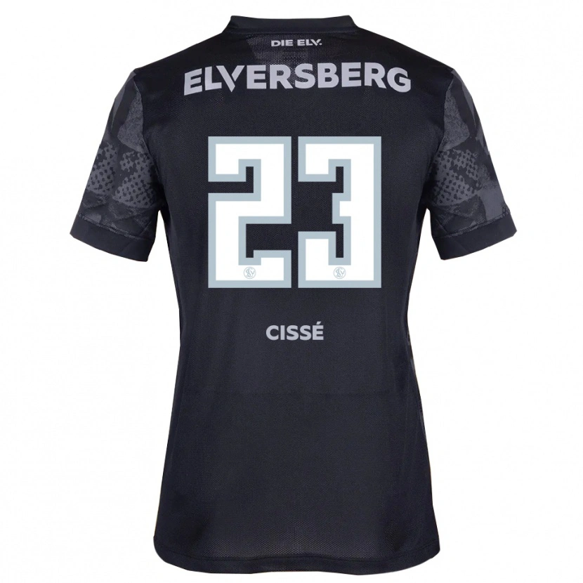 Danxen Niño Camiseta Salif Cissé #23 Negro Gris 2ª Equipación 2025/26 La Camisa México