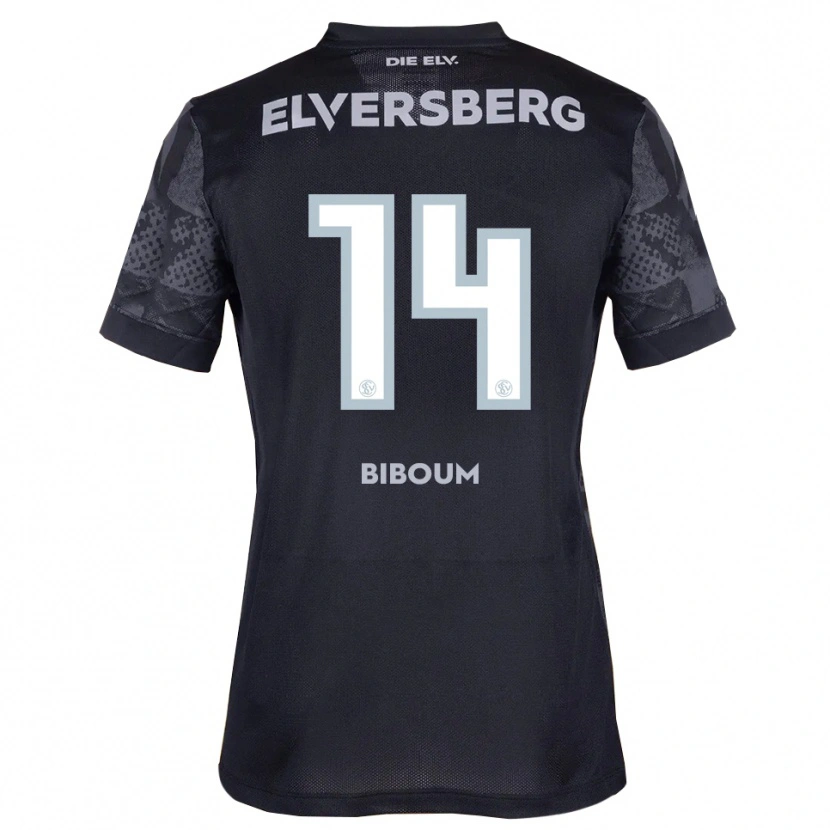 Danxen Niño Camiseta Carl Biboum #14 Negro Gris 2ª Equipación 2025/26 La Camisa México