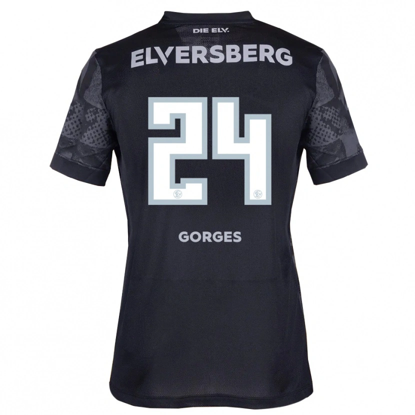 Danxen Niño Camiseta Nils Gorges #24 Negro Gris 2ª Equipación 2025/26 La Camisa México