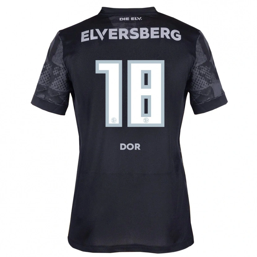 Danxen Niño Camiseta Jibril Dor #18 Negro Gris 2ª Equipación 2025/26 La Camisa México