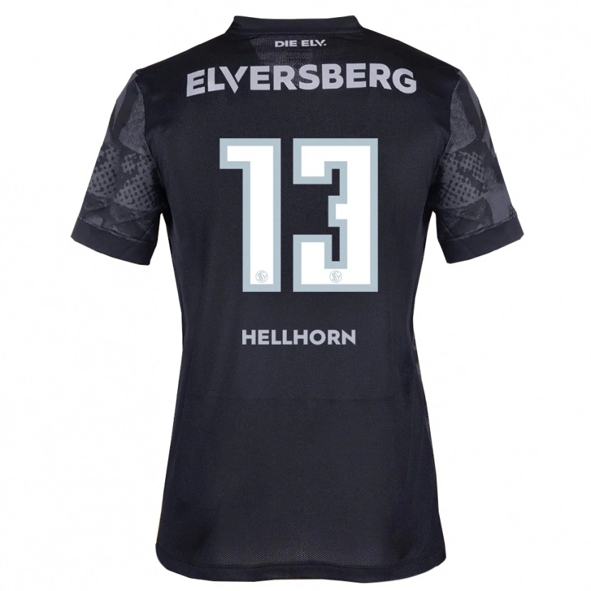 Danxen Niño Camiseta Denis Hellhorn #13 Negro Gris 2ª Equipación 2025/26 La Camisa México