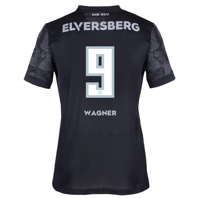 Danxen Niño Camiseta Anna Wagner #9 Negro Gris 2ª Equipación 2025/26 La Camisa México