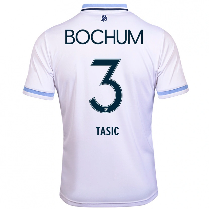 Danxen Niño Camiseta Stevan Tasic #3 Blanco Azul Cielo 2ª Equipación 2025/26 La Camisa México