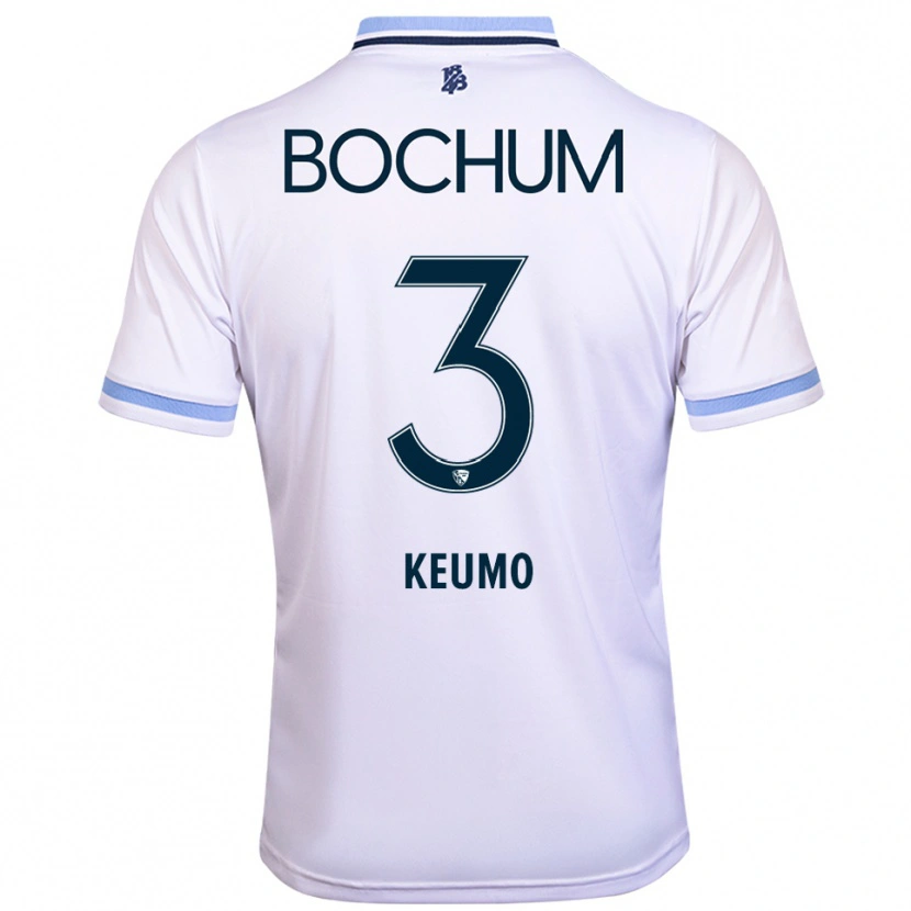 Danxen Niño Camiseta Darnell Keumo #3 Blanco Azul Cielo 2ª Equipación 2025/26 La Camisa México