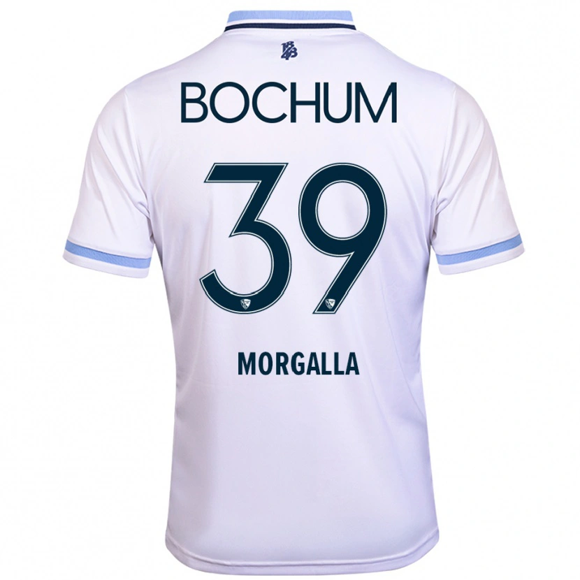 Danxen Niño Camiseta Leandro Morgalla #39 Blanco Azul Cielo 2ª Equipación 2025/26 La Camisa México