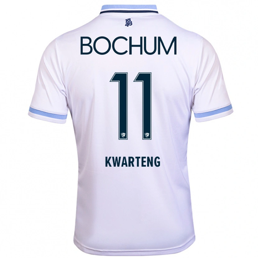 Danxen Niño Camiseta Moritz-Broni Kwarteng #11 Blanco Azul Cielo 2ª Equipación 2025/26 La Camisa México