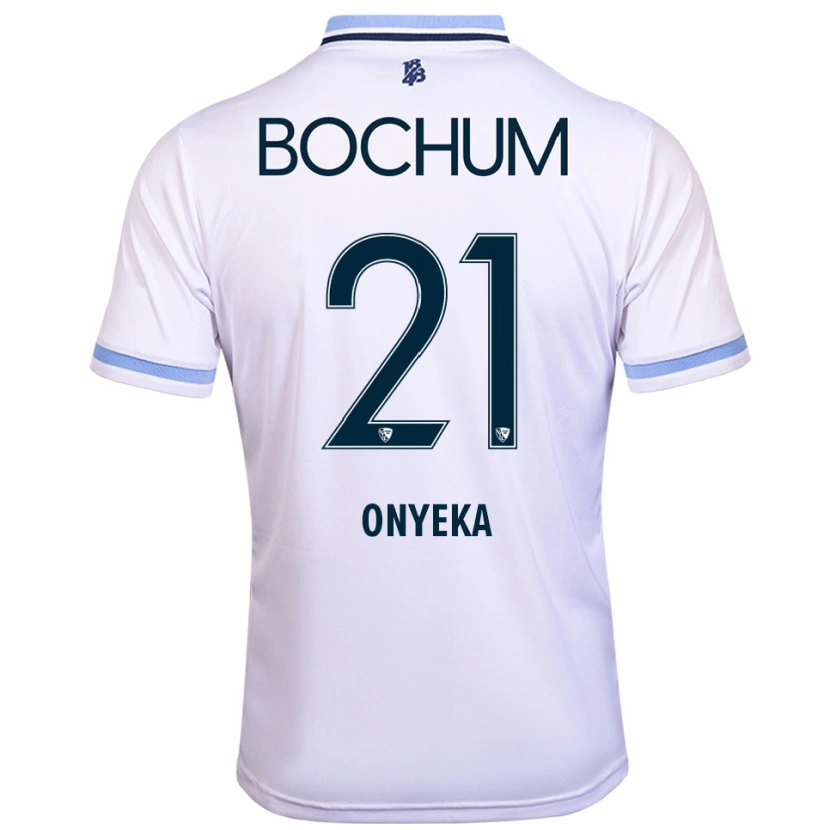 Danxen Niño Camiseta Francis Onyeka #21 Blanco Azul Cielo 2ª Equipación 2025/26 La Camisa México