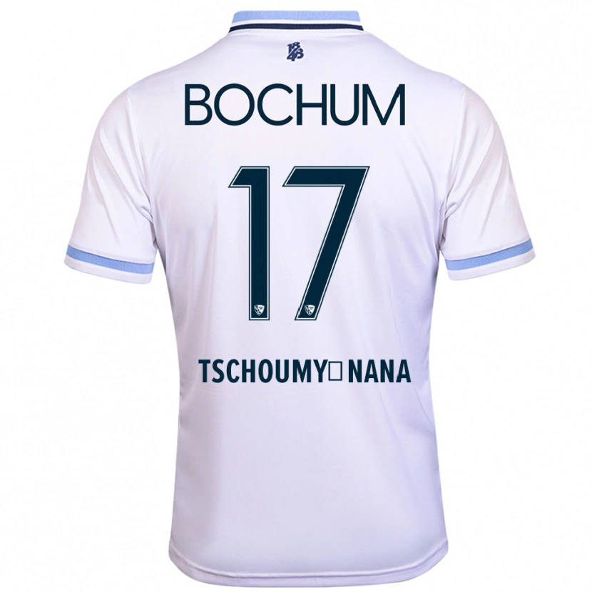 Danxen Niño Camiseta Daryl Tschoumy-Nana #17 Blanco Azul Cielo 2ª Equipación 2025/26 La Camisa México