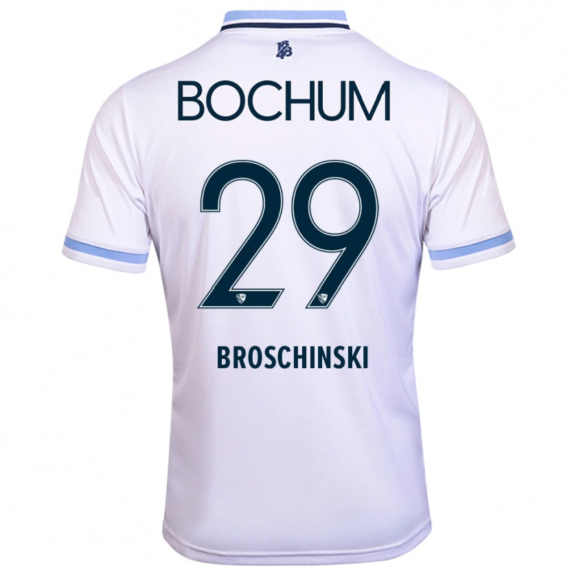 Danxen Niño Camiseta Moritz Broschinski #29 Blanco Azul Cielo 2ª Equipación 2025/26 La Camisa México