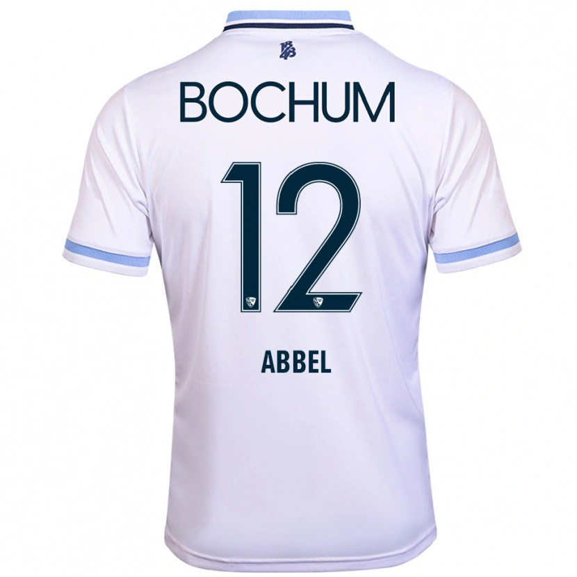 Danxen Niño Camiseta Erik Abbel #12 Blanco Azul Cielo 2ª Equipación 2025/26 La Camisa México